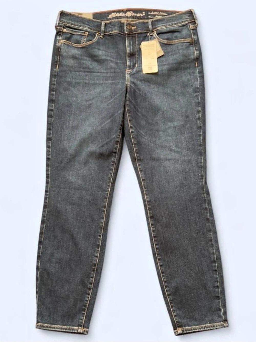 Eddie Bauer Slightly Curvy Skinny Jeans in Blue Waist 12 NWT
